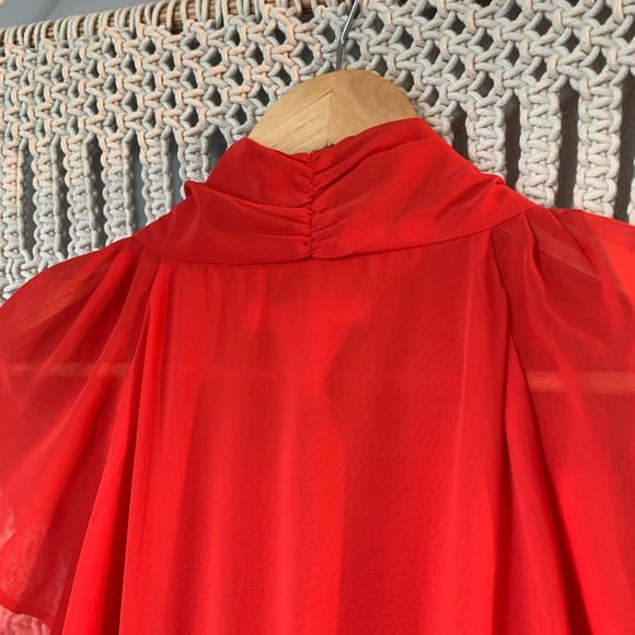 BCBGeneration Red Wrap V-Neck Skater Dress - Picture 7 of 11